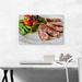 ARTCANVAS Asparagus & Steak Diner Restaurant Decor - Wrapped Canvas Photograph Print Canvas in Green/Red | 18 H x 26 W x 0.75 D in | Wayfair