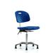 Inbox Zero Newport Industrial Polyurethane Clean Room Chair - Medium Bench Height Aluminum/Upholstered in Blue/Brown/Gray | Wayfair