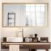 Hensel Distressed Bathroom/Vanity Mirror in Black/Brown Laurel Foundry Modern Farmhouse® | 30 H x 45 W x 1 D in | Wayfair