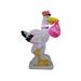 The Holiday Aisle® Baby Shower Stork LED Lighted Blowup Party Decoration Polyester | 72 H x 48 W x 35 D in | Wayfair