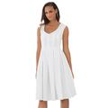 Plus Size Women's Cotton Denim Dress by Jessica London in White (Size 18)