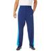 Men's Big & Tall Power Wicking Pants By KS Sport™ by KS Sport in Midnight Navy Electric Turquoise (Size 3XL)