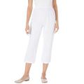 Plus Size Women's The Hassle-Free Soft Knit Capri by Woman Within in White (Size 30 W)