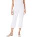 Plus Size Women's The Hassle-Free Soft Knit Capri by Woman Within in White (Size 30 W)