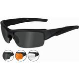 Wiley X WX Valor Sunglasses - 3 Lens Package 1 Matte Black Frame w/Smoke GreyClearLight Rust Lens CHVAL06