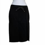 Burberry Skirts | Burberry Leather Tie Black Pencil Skirt Size 4 | Color: Black | Size: 4
