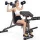 Adjustable Weight Bench,Foldable Decline Sit up Bench Crunch Board Fitness Home Gym Exercise Sport Support for Full Body Fitness