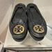 Tory Burch Shoes | Black Tory Burch Flats W/ Gold Emblem - Size 7.5 | Color: Black | Size: 7.5