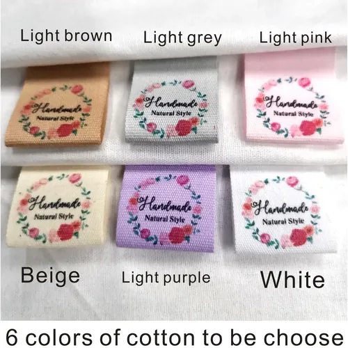 Livraison gratuite étiquette en coton personnalisée/étiquette imprimée pour vêtements