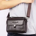 Sac à main multifonction en cuir véritable pour hommes fourre-tout à ceinture sacoche à