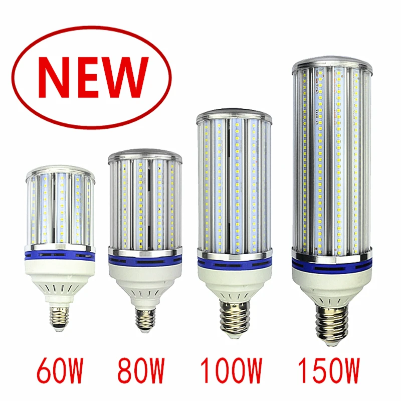 Grande lampe de maïs pour entrepôt d'usine, lampe de maïs, lampe de cour, lumière haute baie, 2835 W, 60W, 100W, 150W, E39, E40
