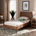 Baxton Studio Aimi Mid-Century Modern Walnut Brown Finished Wood Twin Size Platform Bed - Wholesale Interiors Aimi-Ash Walnut-Twin