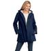 Plus Size Women's Sherpa-Lined Hooded Parka by Woman Within in Navy (Size 14 W) Jacket