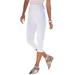 Plus Size Women's Essential Stretch Capri Legging by Roaman's in White (Size 30/32)