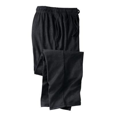 Men's Big & Tall Lightweight Cotton Jersey Pajama Pants by KingSize in Black (Size 8XL)