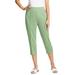 Plus Size Women's The Hassle-Free Soft Knit Capri by Woman Within in Sage (Size 28 W)