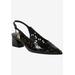 Wide Width Women's Eloden Slingback by J. Renee in Black Crinkle (Size 8 1/2 W)