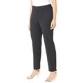 Plus Size Women's Crepe Knit Pull-On Pant by Catherines in Black (Size 1X)