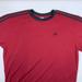 Adidas Shirts | Adidas Red & Black L/S Athletic Shirt Size L Gc | Color: Black/Red | Size: L