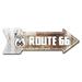 SignMission Route 66 Rusty Arrow Removable Decal Funny Home Décor 18" Wide Plastic/Acrylic in Brown/White | 6 H x 18 W x 1 D in | Wayfair
