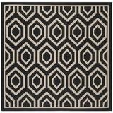 Black/White 0.25 in Area Rug - George Oliver Deedrick Sayden Geometric Black/Beige Indoor/Outdoor Area Rug | 0.25 D in | Wayfair