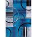Blue 59 x 31 x 0.6 in Area Rug - Orren Ellis Grundie Geometric Turquoise Area Rug Polypropylene | 59 H x 31 W x 0.6 D in | Wayfair