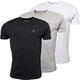 883 Police Mens Short Sleeve Jersey T Shirts Straight Hem 3 Pack (White/Black/Grey, M)