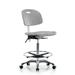 Inbox Zero Newport Industrial Polyurethane Clean Room Chair - High Bench Height Aluminum/Upholstered in Gray | 50 H x 25 W x 25 D in | Wayfair