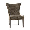 Hekman Christine Wingback Arm Chair Wood/Upholstered in Brown | 40 H x 28.5 W x 26.5 D in | Wayfair 72694023-072VBrass