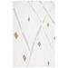 White 36 x 0.47 in Area Rug - Steelside™ Tania Geometric Handmade Tufted Cream/Brown/Gray Area Rug | 36 W x 0.47 D in | Wayfair