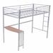 Axel Twin Metal Four Poster Loft Bed w/ Built-in-Desk by Mason & Marbles Metal in Gray, Size 41.0 W x 78.0 D in | Wayfair