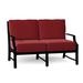 Woodard Seal Cove 51.75" Wide Loveseat w/ Cushions Metal/Sunbrella® Fabric Included in Black | 35.5 H x 51.75 W x 34.25 D in | Outdoor Furniture | Wayfair