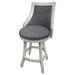 Red Barrel Studio® Saine Swivel Stool Wood/Upholstered in Gray | 42 H x 19 W x 19 D in | Wayfair E237233F2C174B648D16AA46AF72CBEE