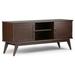 Simpli Home Draper Solid Wood TV Stand for TVs up to 26.0 H in brownWood in Auburn Brown | 65" | Wayfair 3AXCDRP-07