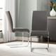 Ivy Bronx Crossley Side Chair Faux Leather/Plastic/Acrylic/Upholstered in Gray | 38 H x 16.93 W x 21.06 D in | Wayfair WLGN8825 38261970