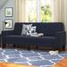 Andover Mills™ Belden Twin 78" Wide Split Back Convertible Sofa Polyester in Blue/Black/Brown | 34 H x 78 W x 31 D in | Wayfair