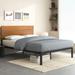 Ebern Designs Sanayah Platform Bed Metal/Solid Wood in Brown/Green | 41.5 H x 61 W x 80.5 D in | Wayfair 76C6A1BA8D9F4DCF86597E64E327601F