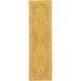 Yellow 27 x 0.4 in Area Rug - Charlton Home® Eaddy Oriental Handmade Tufted Wool Bright/Metallic Gold/Butter Area Rug Wool | 27 W x 0.4 D in | Wayfair