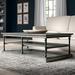 Greyleigh™ Kyler Floor Shelf Coffee Table w/ Storage Wood/Metal in Gray | 19.3 H x 55 W x 31.6 D in | Wayfair 2FC866C89045408B95C99CCF41B70644