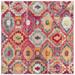 Blue/Red 79 x 0.45 in Indoor Area Rug - Bungalow Rose Isabea Oriental Red/Blue Area Rug | 79 W x 0.45 D in | Wayfair