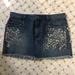 Free People Skirts | Free People Denim Mini Skirt With Gem Stones | Color: Blue | Size: 2