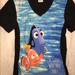 Disney Tops | Disney Scrub Top | Color: Black/Blue | Size: Xs