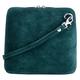 Primo Sacchi Ladies Italian Suede Leather Small/Micro Teal Shoulder Bag Handbag