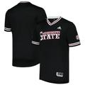 Men's adidas Black Mississippi State Bulldogs Replica V-Neck Baseball Jersey