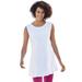 Plus Size Women's Sleeveless Fit-And-Flare Tunic Top by Woman Within in White (Size 34/36)