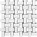 Belluno Designs Bianco Carrara 1" x 2" Marble Basketweave Mosaic Wall & Floor Tile in Gray | 2 H x 1 W x 0.38 D in | Wayfair BAS1-CARBP
