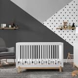 Delta Children Poppy 4-in-1 Convertible Crib Wood in White | 34 H x 54.25 W in | Wayfair W128130-123
