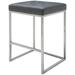 Nuevo Chi Bar & Counter Stool Upholstered/Leather/Metal/Faux leather in Gray | 25.75 H x 17.8 W x 17.8 D in | Wayfair HGPA108