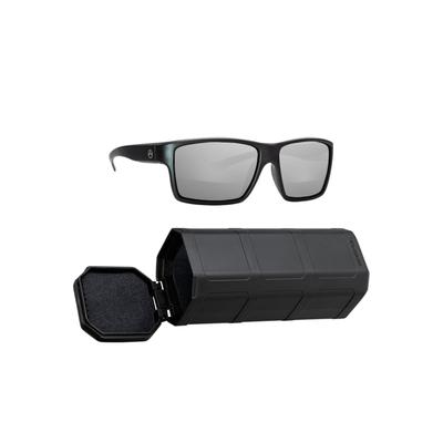 Magpul Industries Explorer Sunglasses - Men's Polarized Gray/Silver Mirror Lens Black Frame MAG1147-1-001-1110