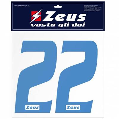 Zeus Nummern-Set 1-22 zum Aufbügeln 25cm Senior royal